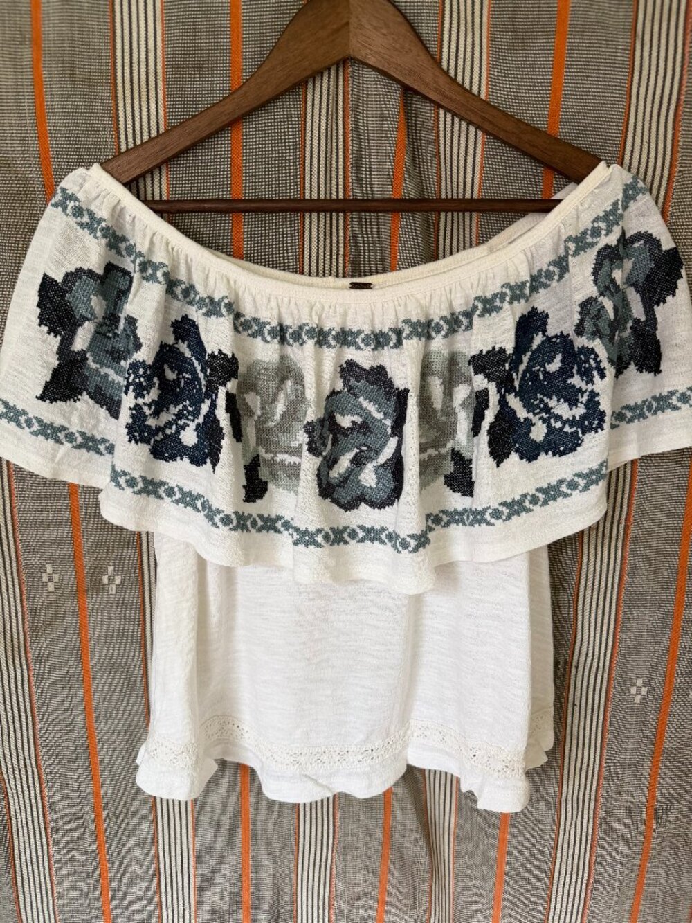 Rose Embroidered Top
